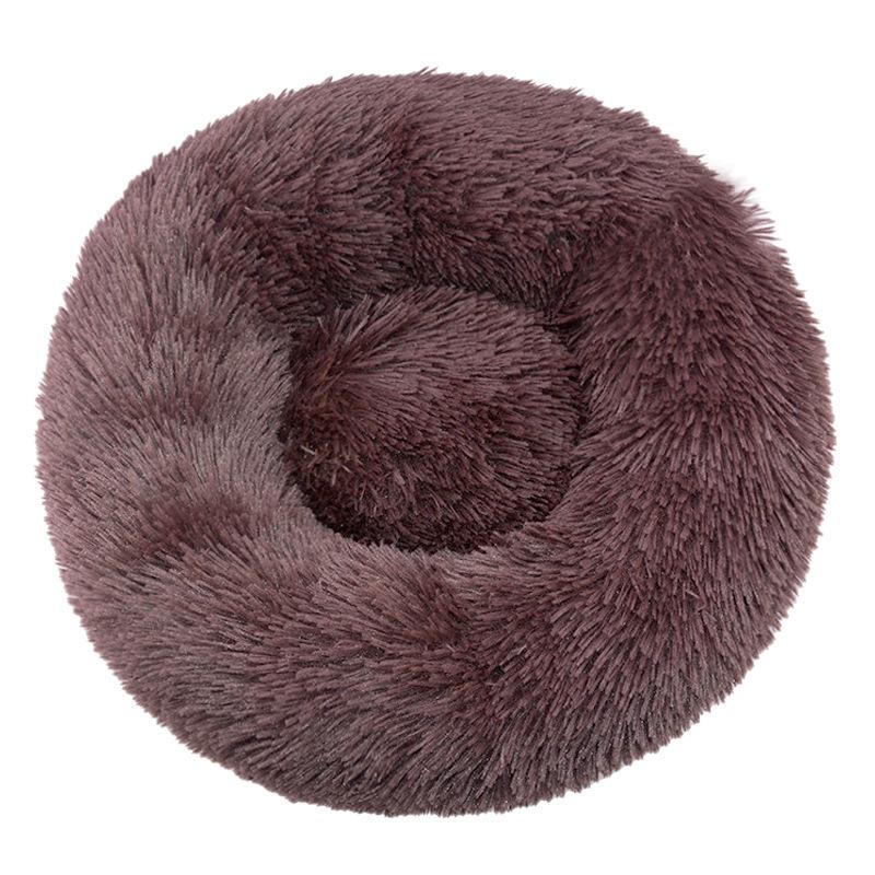 Caseta arenero gato felpa redondo arenero mascota cama perro cojín invierno perro cama mascota suministros mascotas