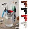 Brush Holder Rack Mason Jar Paintbrush Holder, 2 In 1 Rinse Cup Lid And Drying Elastic Card Slot Stand, Slots for Art Brushes, Rust-Free Pen Fits Wide