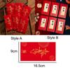 6PCS Chinese Style New Year Red Envelope Red Pocket Money Pocket  Chinese New Year