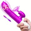 Thrusting G Spot Rabbit Dildo Vibrator, Tongue Licking Rotating Vibrating Women Couples Adult Sex Toys, Female Clitoris Vibrator Wand Stimulator Toy