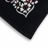Trifong Bandana Black 100% Cotton Floral Pattern Adult Paisley Handkerchief Unisex Men's Large 55cm X 55cm