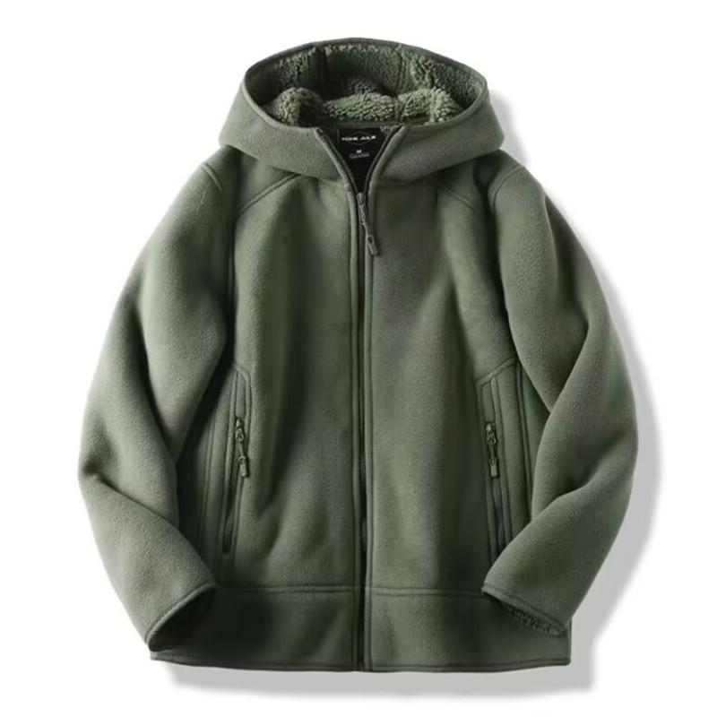 Autumn Winter Men's Fleece Jacket Casual Fashion Cotton Jackets