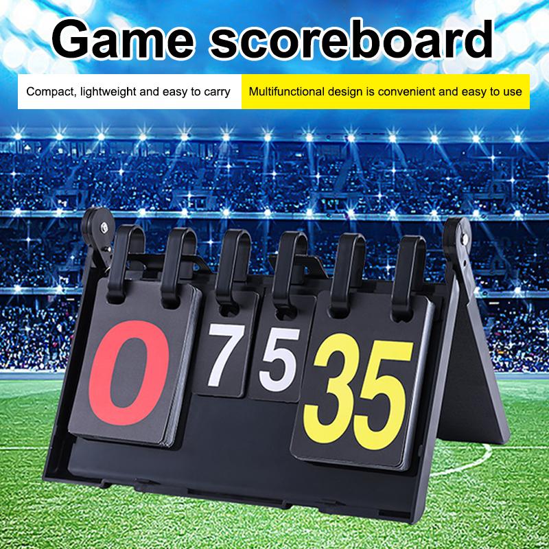 Table Scoreboard Flip Score Keeper Player Scorebook Scoreboard Flipper For Games Football Volleyball Competition Outdoor Sports