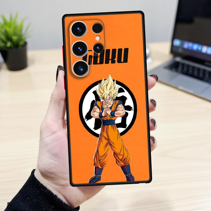 Case for Samsung Galaxy S10 S23 Ultra S22 Plus S21 S9 S25 Edge S24 FE S20 Back Phone Cover Dragon Ball Goku Logo