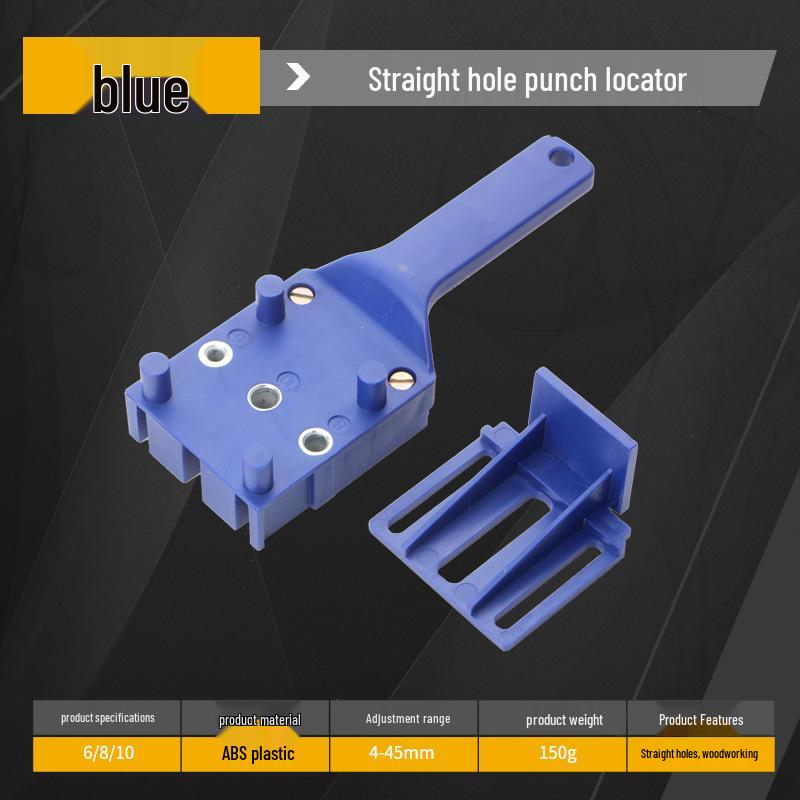 Wooden Board Drilling Locator: Straight & Round Hole Punch for DIY Wood Tenon Splicing