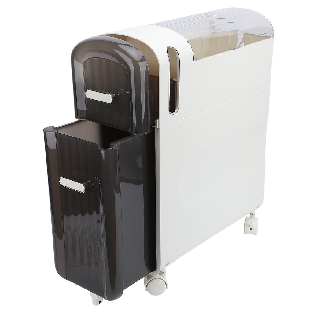 Narrow Storage Cabinet Multipurpose Modern Simple Design Drawer Type 2 Tier Slim Bathroom Storage Cabinet for Bathroom Kitchen