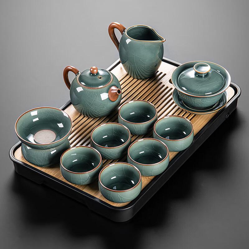 Lainuo Ge Kiln Xishi 10-Piece Tea Set