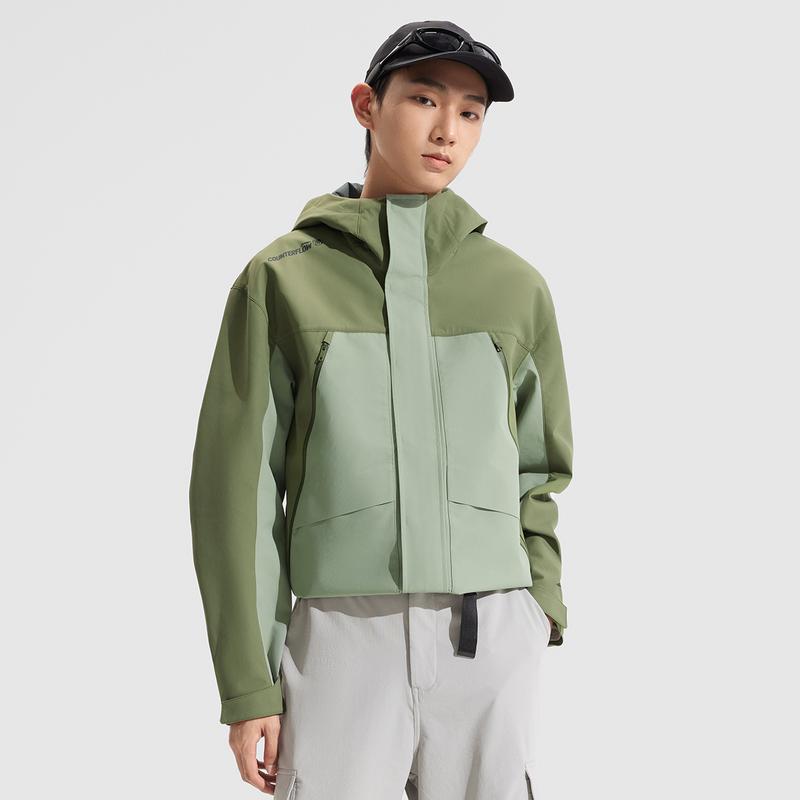 Li-Ning CF Outdoor Series Moisture-Wicking Loose Fit Protective Shell Windproof Breathable Warm Water-Repellent Jacket Men Jacket AJDV283-2