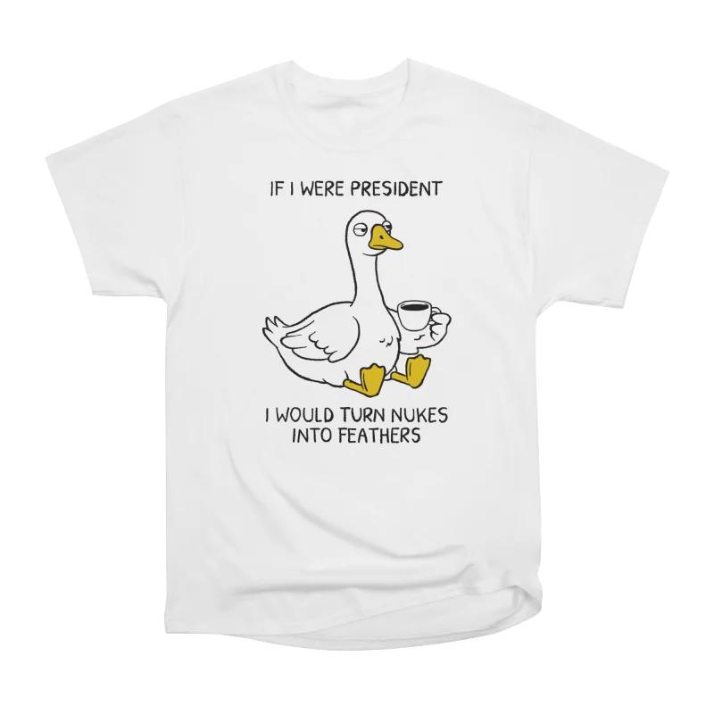Herren Casual Hemden Kurzarm IF I WERE PRESIDENT T-Shirts Übergroße T-Shirts