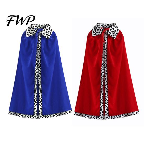 Velvet Halloween Cloak King Robe Costume for Kids Adults, Queen Royal Cosplay Cape, Medieval Soft Drape Cape Viking Prince Dress Up Accessory Cosplay,