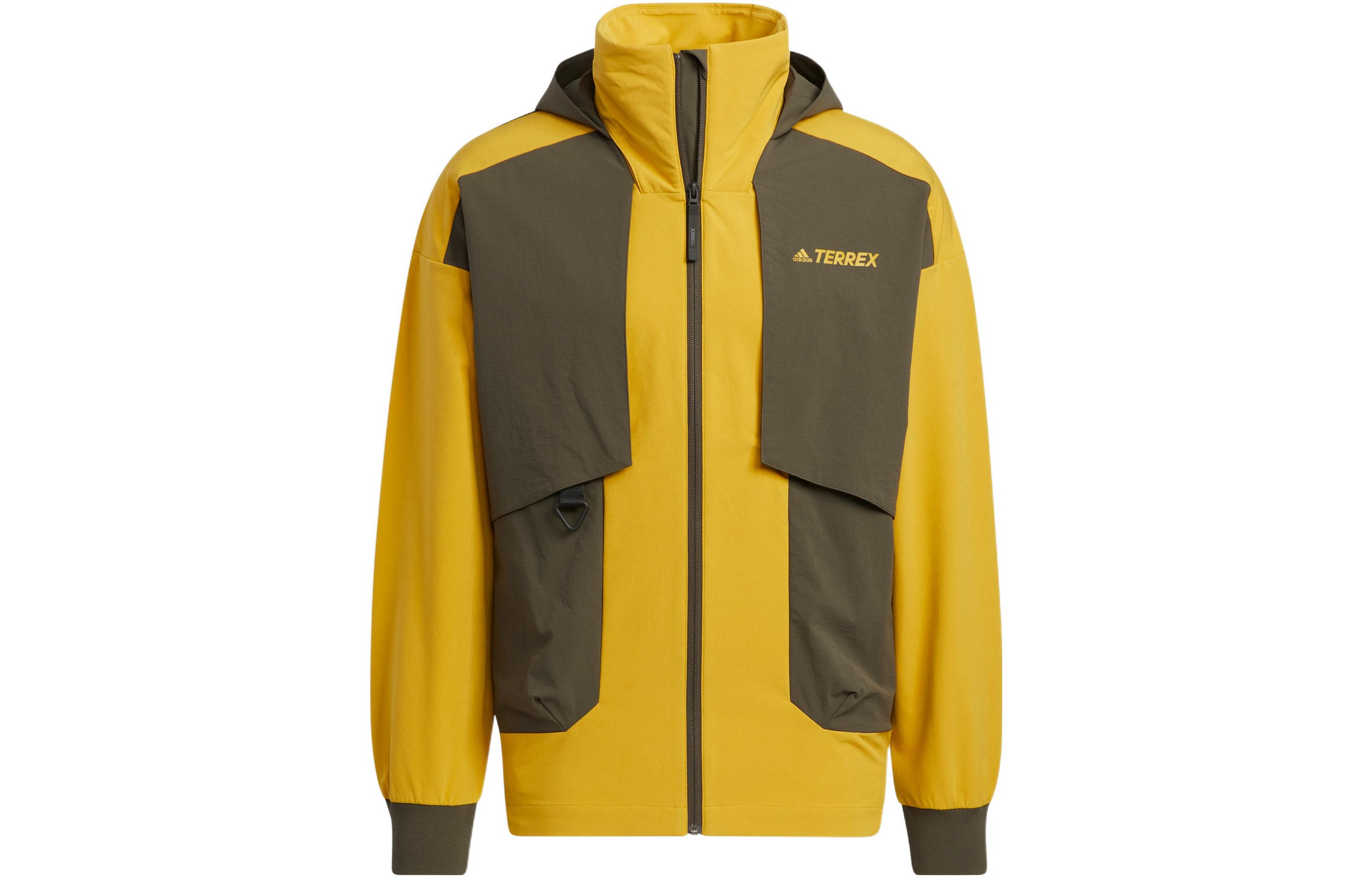 Adidas Jackets Unisex Yellow Stand Collar Moderate Workwear HN2028 XL