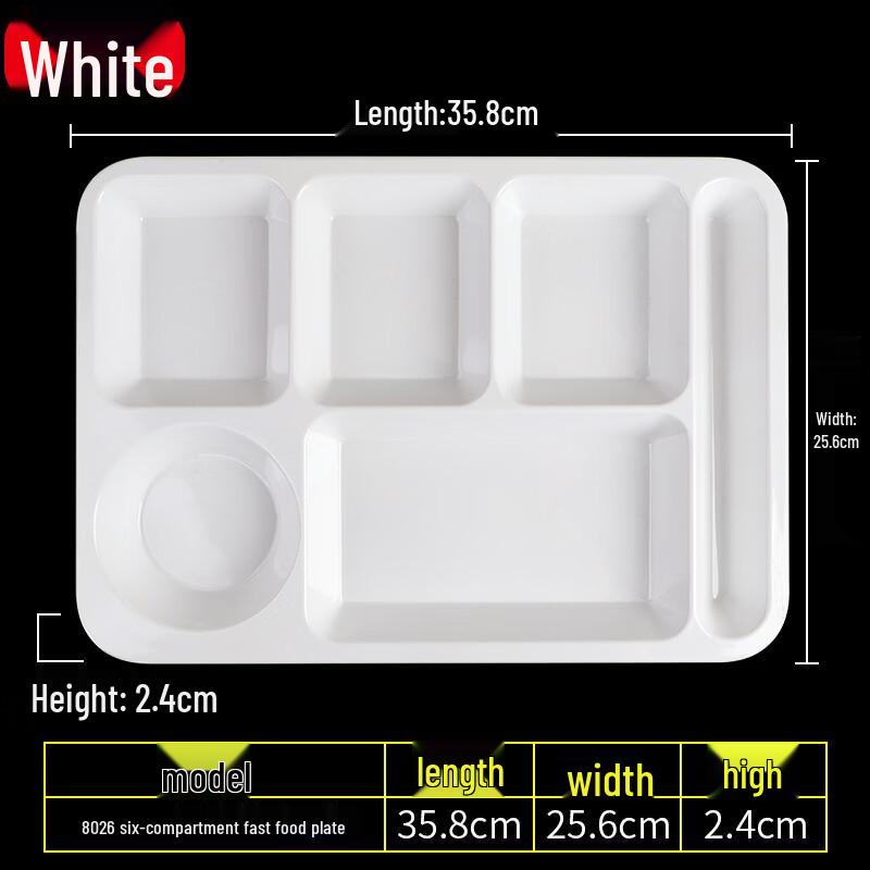 Abay Imitation Porcelain School Divided Meal Plate