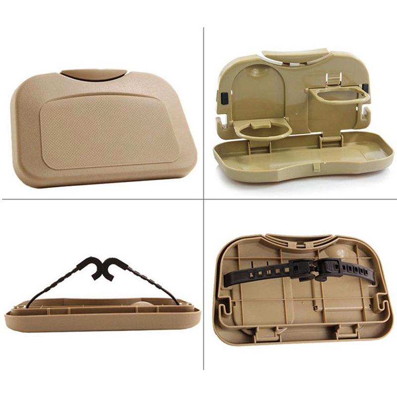 Folding Auto Car Back Seat Table Drink Food Cup Tray Holder Stand Desk