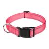 Reflective Dog Collar Nylon Dog Collar with Metal D-Ring Adjustable Fit Safe Dog Collar for Small Large Medium Dogs Night Walking