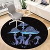 1PC Mushroom Fantasy Office Round Area Rug, Mat Suitable For Office, Under Office Chairs Bedroom Living Room Home Decor, Room Deco