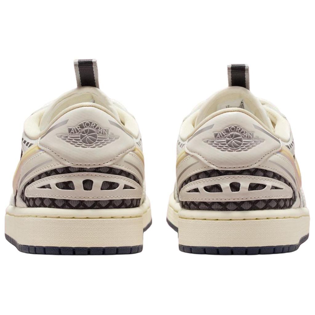 Jordan Air Jordan 1 Low Top Vintage Basketball Shoes Women's White Gray HQ2186-100
