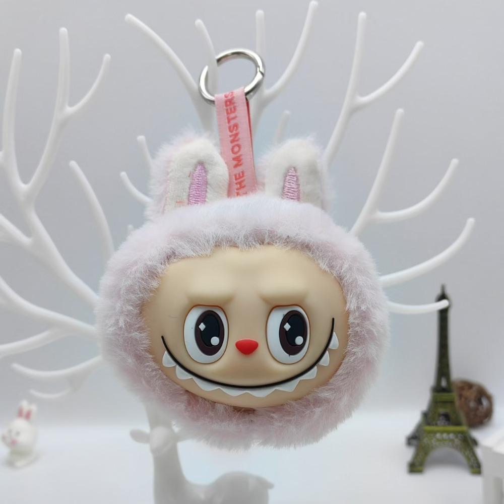First-generation Vinyl Plush Head-shaped Keychain, Second-generation Labu Cloth Keychain, Ugly and Cute Doll Girl