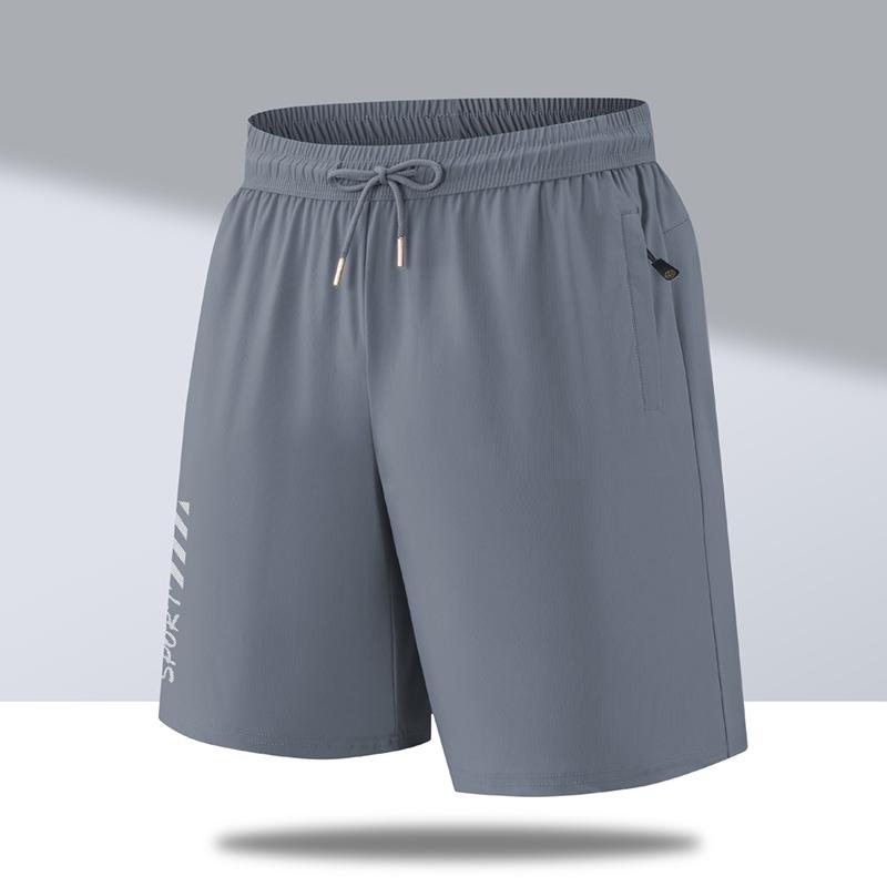

Men s Quick-Dry Breathable Running Shorts - High Quality, Elastic, Five-Point Fitness Design 7XL (215-230 kg) світло-сірий колір