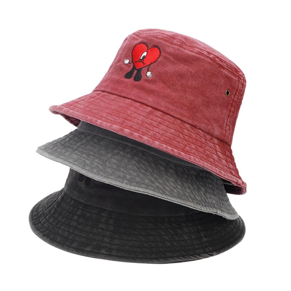 Pălărie de pescar Bad Bunny pliabilă, pălărie bucket la modă pentru bărbați, de soare, pentru exterior