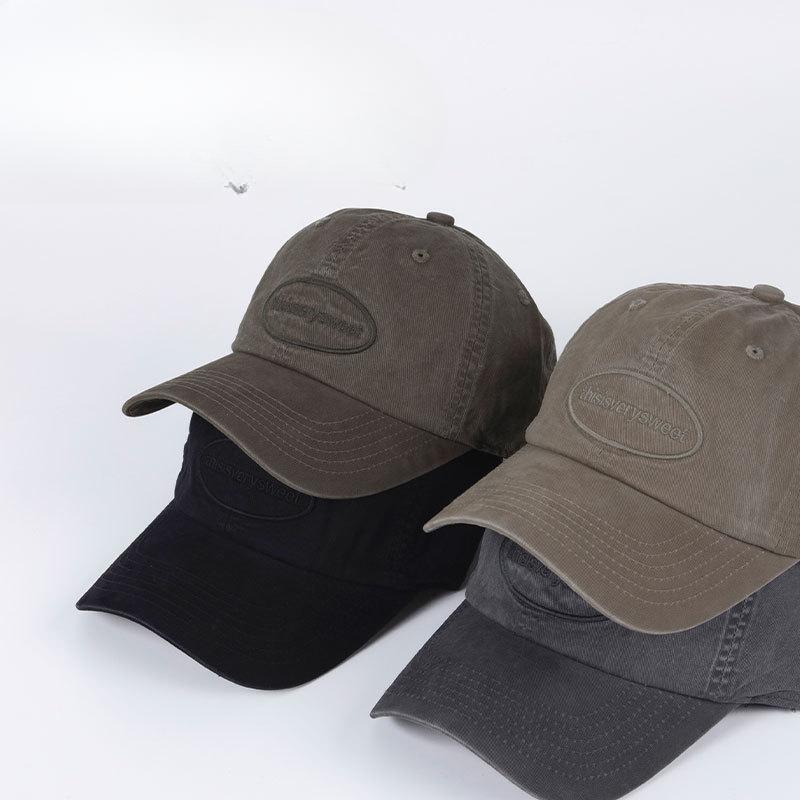 Spring New Retro Old English Letters Baseball Hat Women's Korean Style Casual Versatile Neutral Style Baseball Hat Men