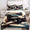 3pcs Chinese style Cranes Clouds 1Cover + 2Pillowcases, PillowInserts NotIncluded, Machine Washable, All - Season Use, Suitable for Bedroom Guest Room