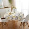 Modern Geometric Waterproof Tassel Tablecloth Dining Desk Coffee Table Dustproof Round Cover