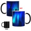 New Aurora Borealis Northern Lights Temperature Sensing Mug Color Changing Mug Ceramic Coffee Mug Water Mug