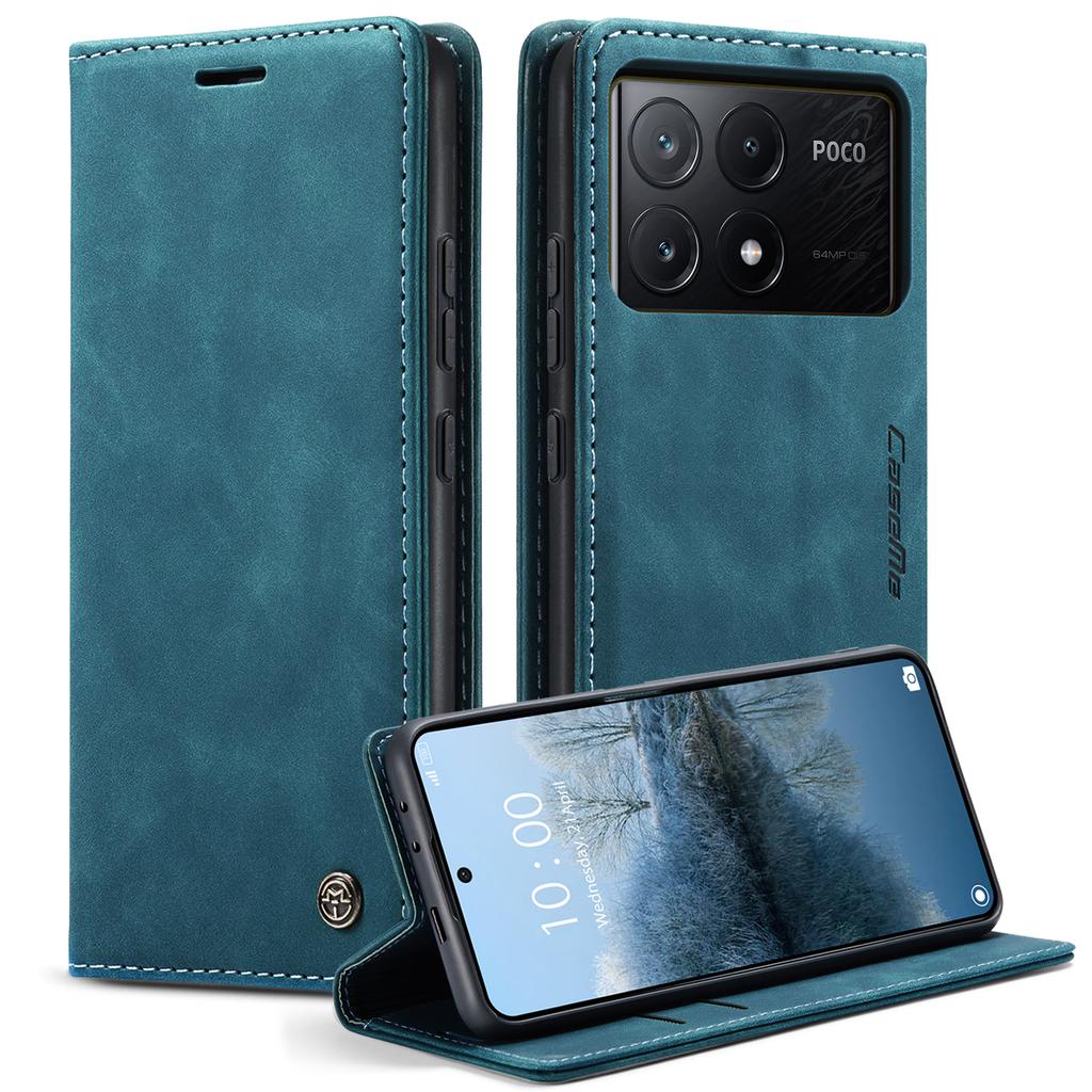 For Xiaomi Redmi K70E 5G/Xiaomi Poco X6 Pro 5G Wallet Case CASEME 013 Series PU Leather Phone Cover Stand