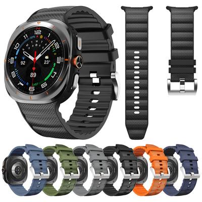 Sport-Nylon-Silikon-Armband für Samsung Galaxy Watch Ultra Peakform-Band Armband für Samsung Watch Ultra 47mm Armband
