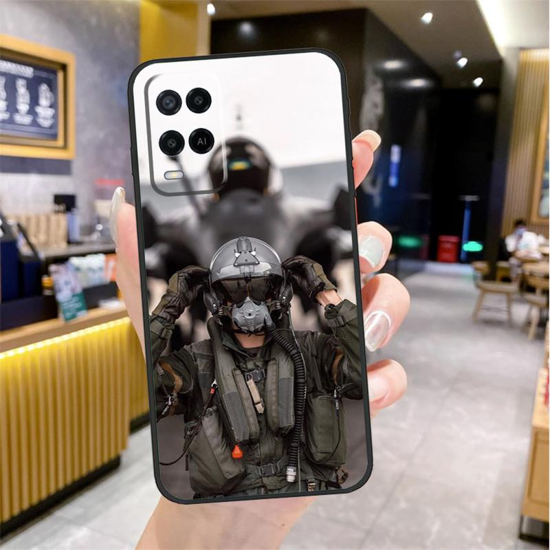 Military Aircraft Warship Fighter Case For Oppo A5 Pro A15 A17 A57 A77 A60 A80 A40 A18 A38 A58 A78 A98 A96 A76 A16 A94 A74 A54