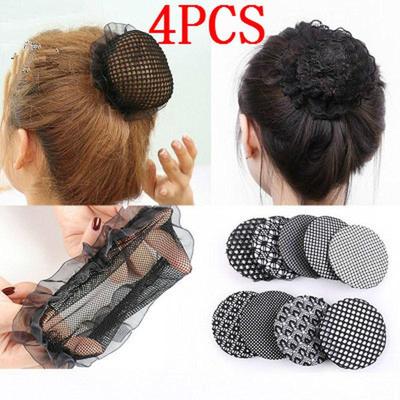 4 Hermosas Redes para el Cabello Cubre Cabello de Mujer Accesorios de Estilismo para Danza Ballet Patinaje Malla Duradera Herramientas de Redes para el Cabello de Estilismo