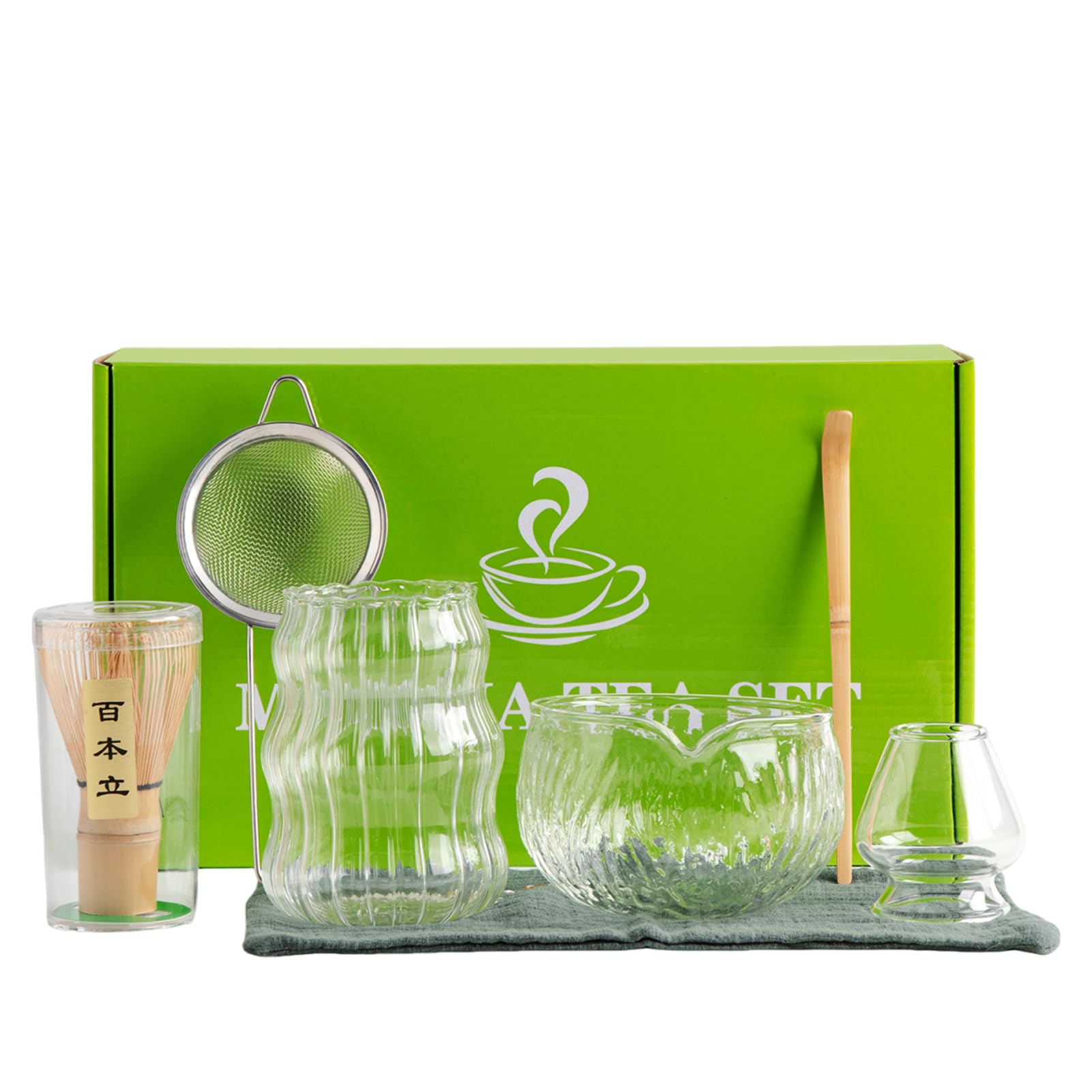 

Loyimioo Tea Ceremony Set, Matcha Set, 7-Piece Tea Ceremony Utensil Set for Beginners, Matcha Set, Japanese Tea Accessories, Matcha Bowl, Chasen,