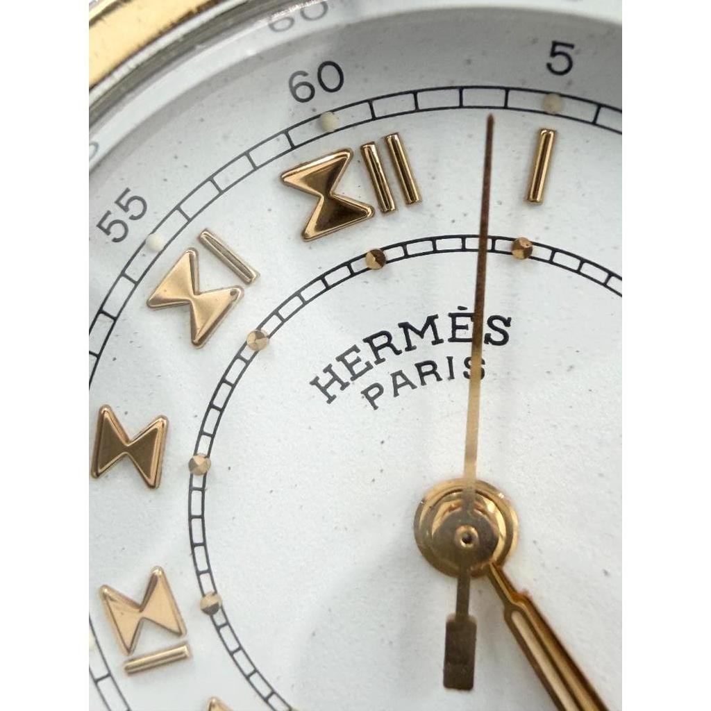Used HERMES Carrick CA1.220 combination watch in operation