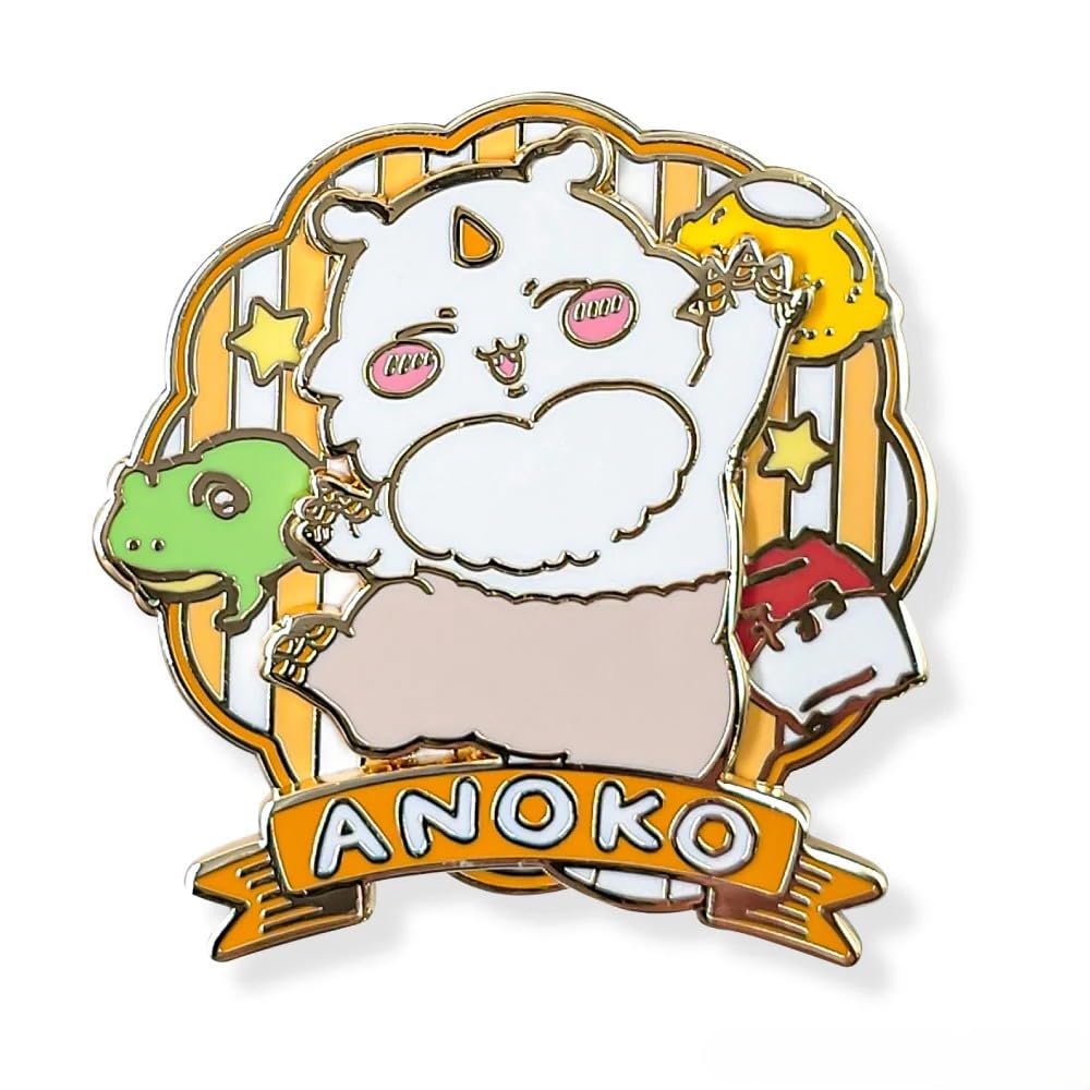 Chiikawa Large Gimmick Pin Badge (Anoko)