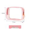 Large Transparent PVC Makeup and Toiletry Bag Set - Waterproof, Portable, Pink (2-Piece)