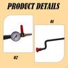 Hand Operated Tire Inflator for Truck Tires Inflation Tool Portable Metal Structure, with Gauge