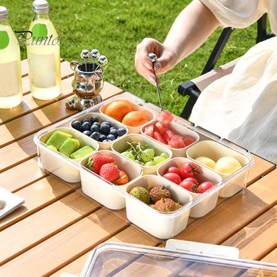 Snackbox mit 8 Fächern, platzsparender Snackteller für Süßigkeiten, Nüsse, Obstaufbewahrung, Snacktablett, vielseitiger Snack-Organizer
