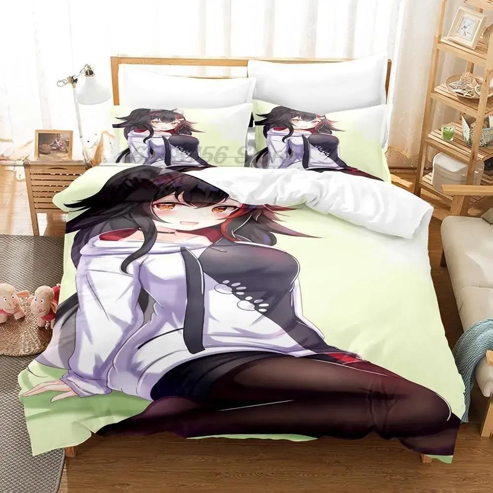 3D Tisk Anime Kawaii Dívky Ōokami Mio Ložní Sada Jednolůžko Dvojlůžko Plná Queen King Size Sada na Postel Dospělý Dítě Ložnice Sady Povlečení