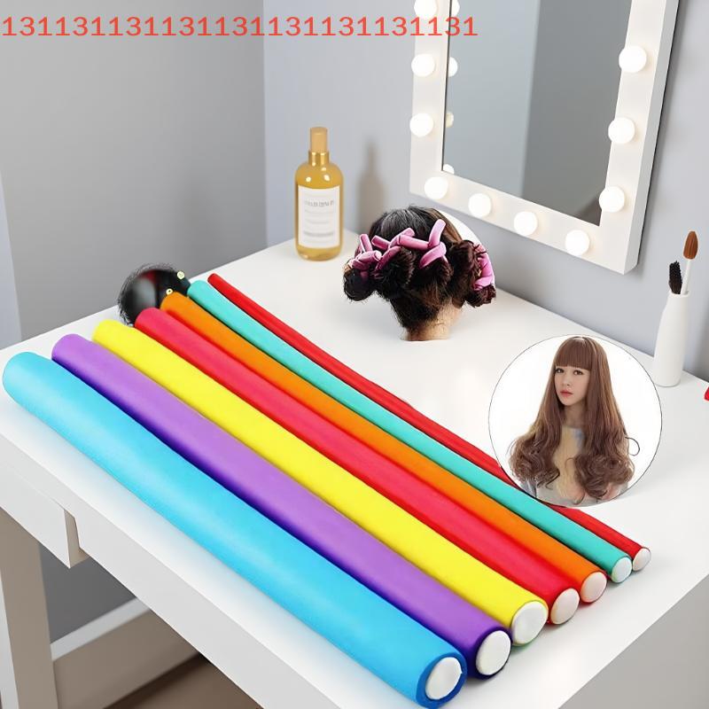 Universal Perm Curling Bar Universal Hair Curling Stick, Colorful Sponge, Rubber Curling Iron, Perm Bar, 10 Pcs