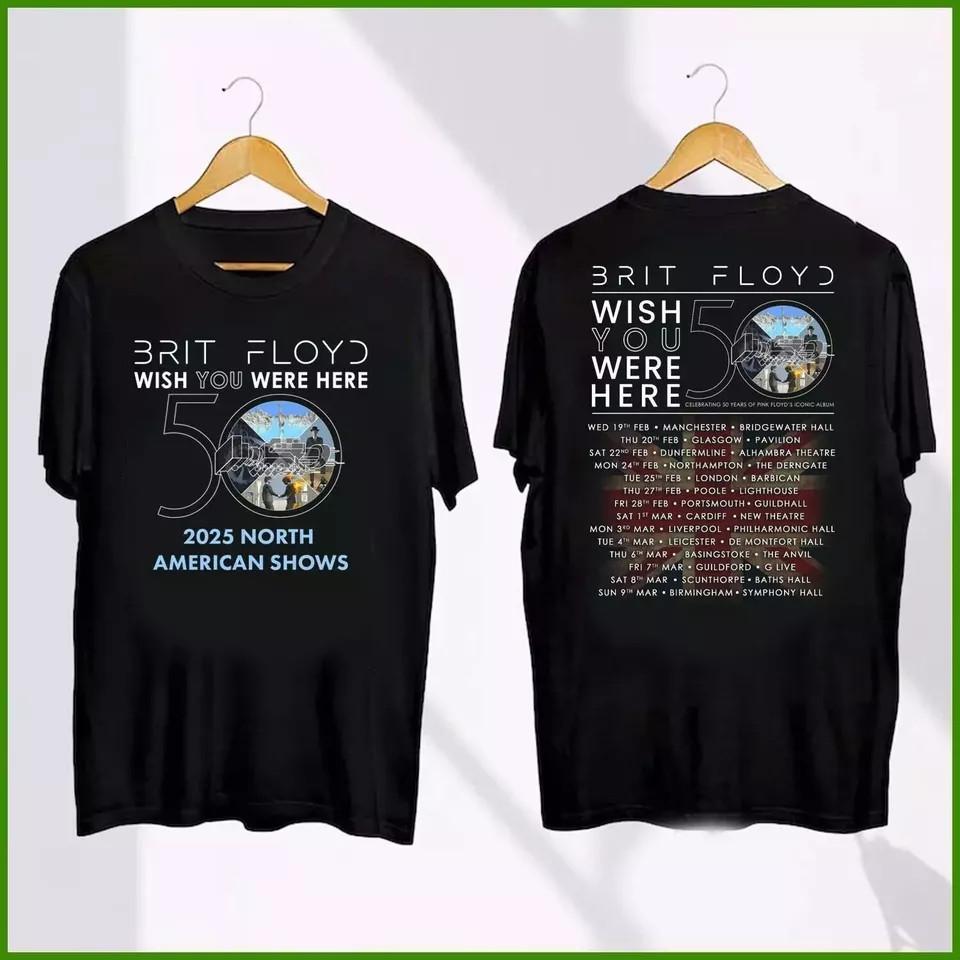 

ФУТБОЛКА МИРОВОГО ТУРА BRIT FLOYD 2025, посвященного 50-летию альбома Wish You Were Here 4XL