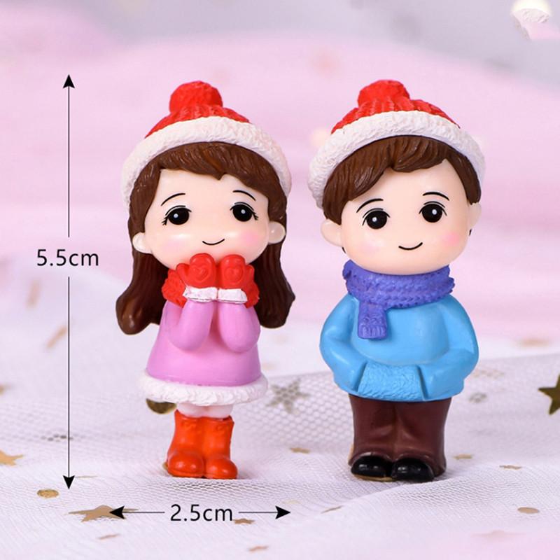 Lovers Couple Miniature Mini Doll DIY Terrarium Figurines Fairy Garden Decor Valentine's Day Gift Home Accessories