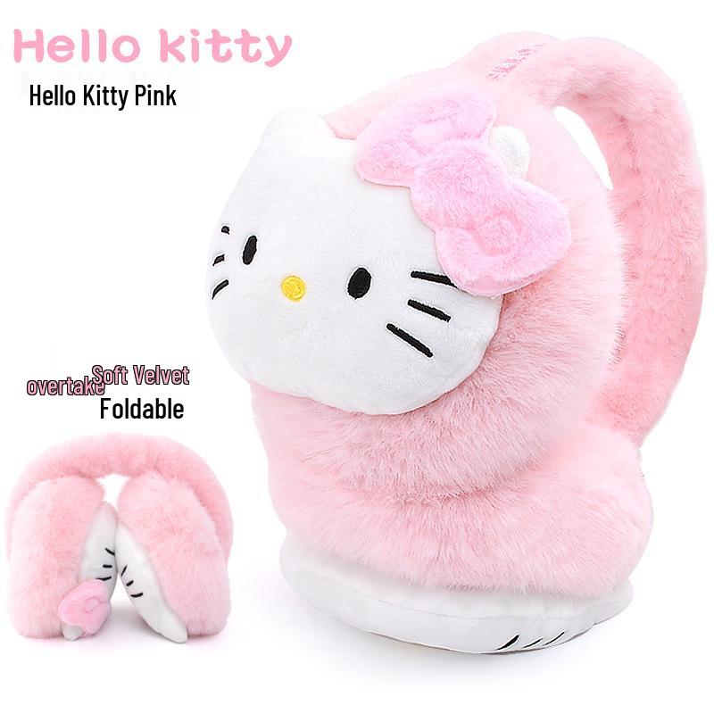 

Детские зимние плюшевые складные наушники Kuromi для девочек и малышей Recommended for Ages 3-9