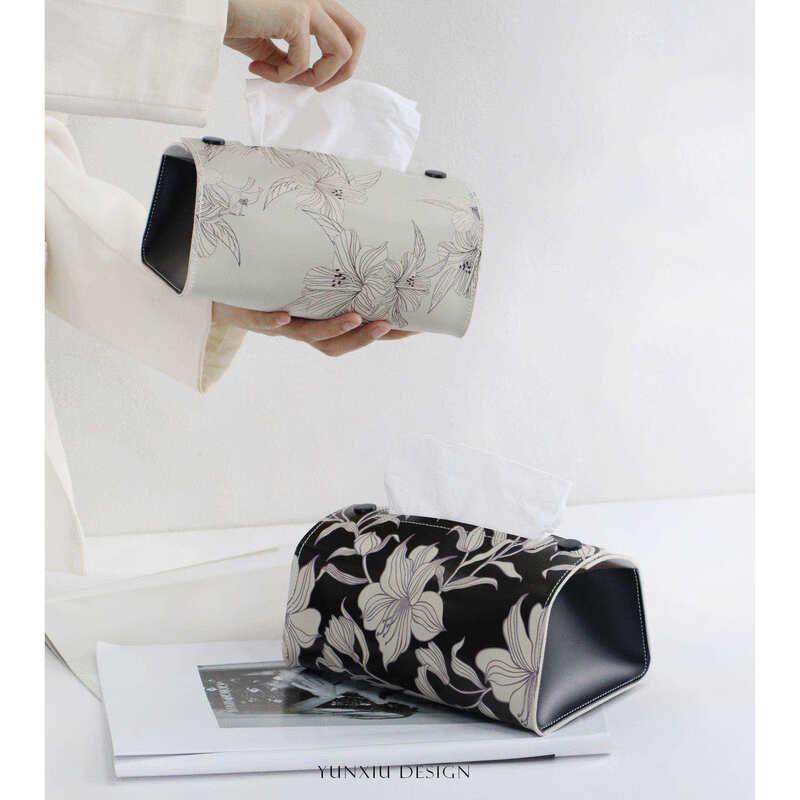 Vintage Chessboard Faux Leather Tissue Box