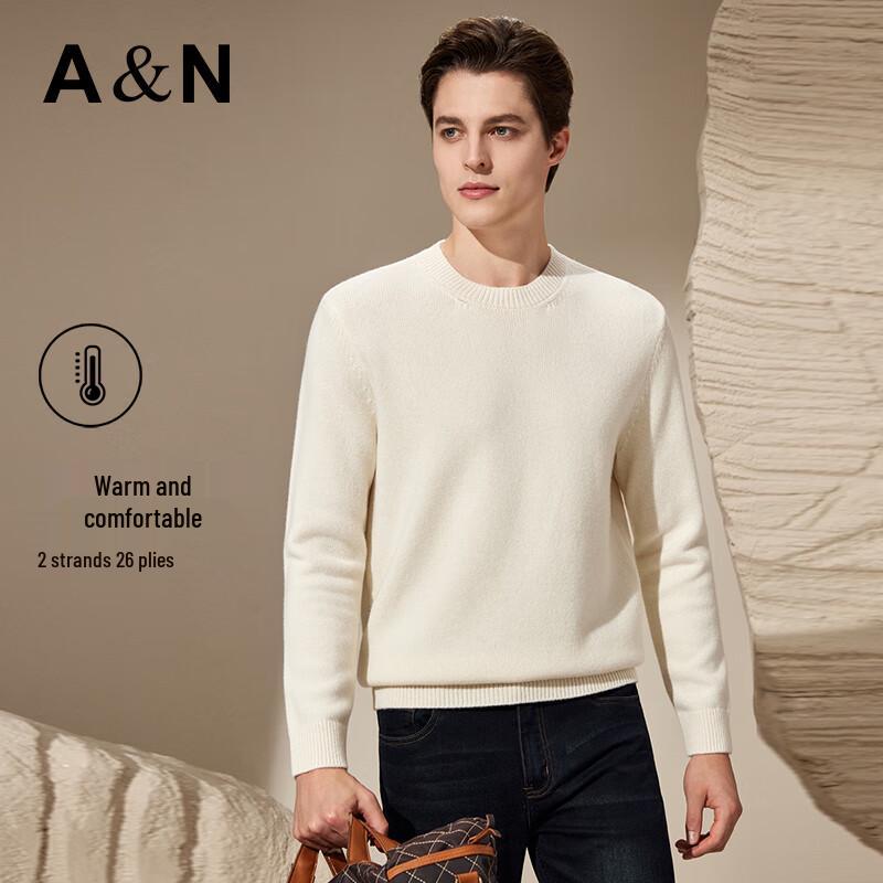 Men's Heavyweight Cashmere & Wool Blend Crew Neck Sweater