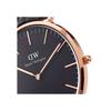 [Official Shop/2-Year Warranty/Authentic Import] Daniel Wellington DW Watch for Men and Women, Classic Black Cornwall, 36mm, Stylish Black Leather Wat