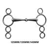 Stainless Steel Gag Bit Horse Bit Jointed Mouth 3 Rings Continental Gag Bit Loose Rings Horse Equipment Easy to Use