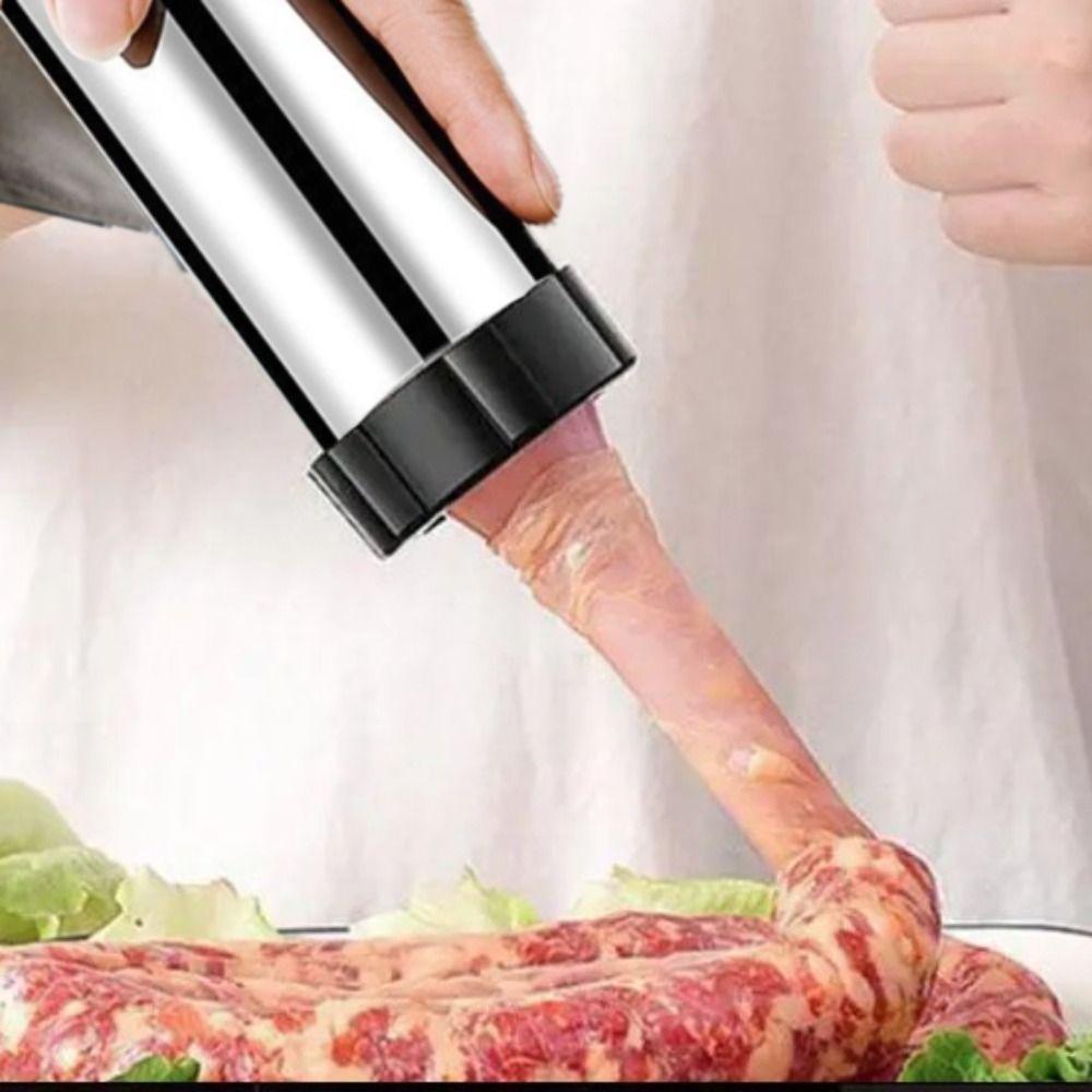 Widened Tube Sausage Maker Stainless Steel Sausage Stuffer Meat Tool Sausage Filler  Home