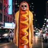 Food Dress-Up Costume Adults Fast Costume, Unisex Hot Dog Hamburger French Fries Cosplay Dress Up Outfit for Halloween Holiday Party Stage Performance