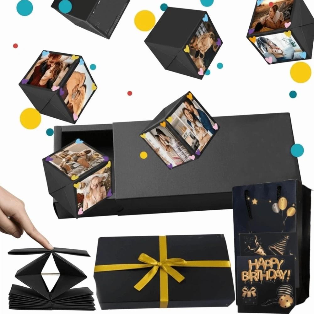 Handmade Surprise Jumping Gift Box Preassembled Red Envelope Gift Box  Birthday Celebration чёрный