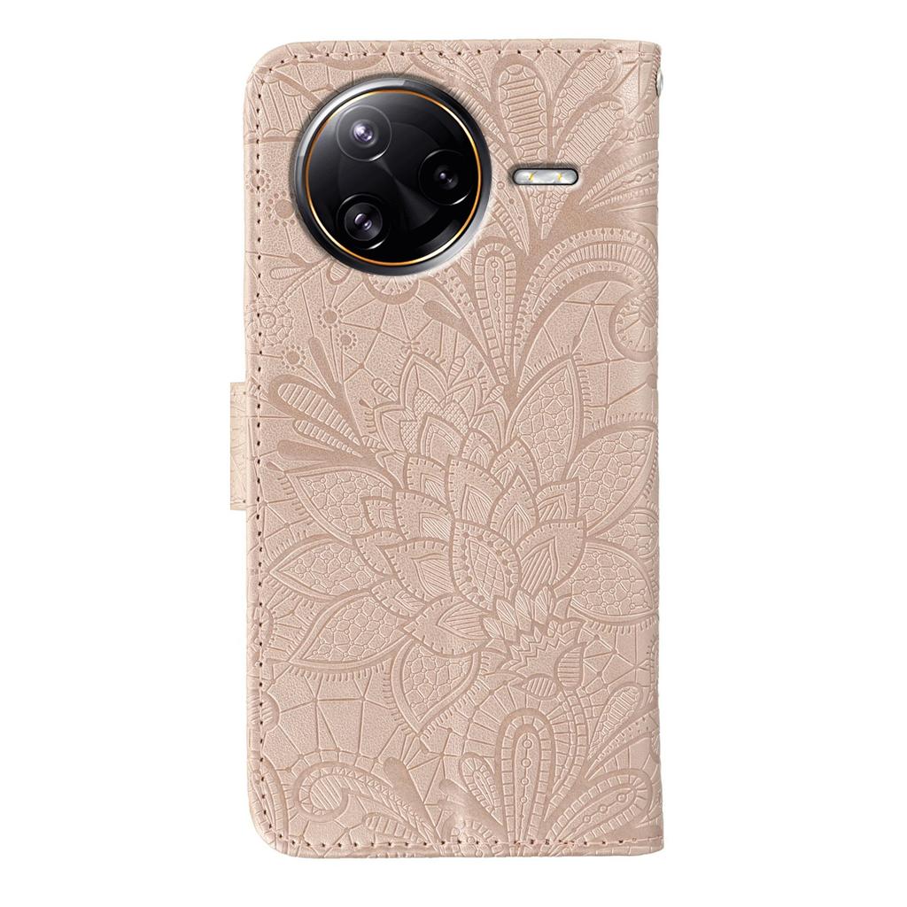 For Xiaomi Poco F7 Ultra 5G/Redmi K80 Pro 5G Case Lace Flowers PU Leather Flip Wallet Phone Cover